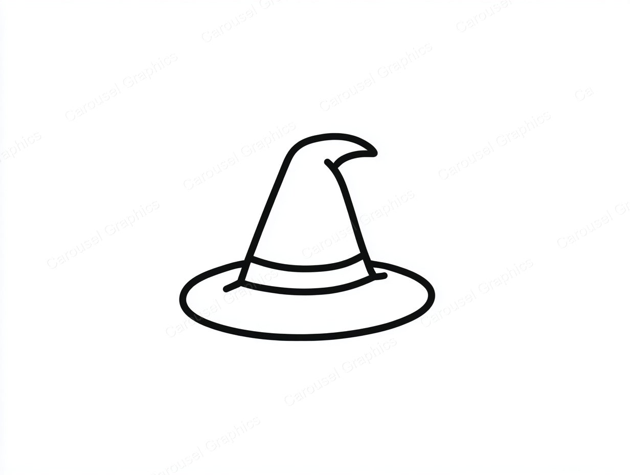 Witch Hat Vector Graphic preview