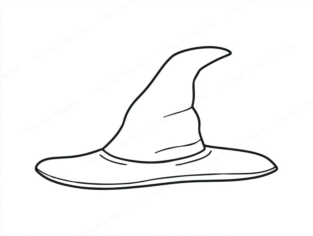 Witch Hat Vector Graphic preview