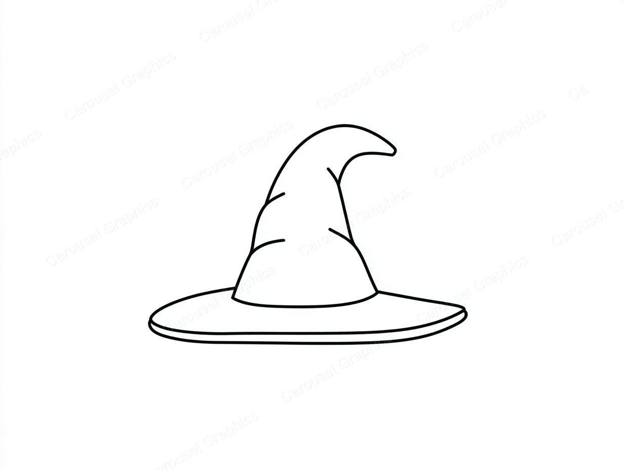 Witch Hat Vector Graphic preview