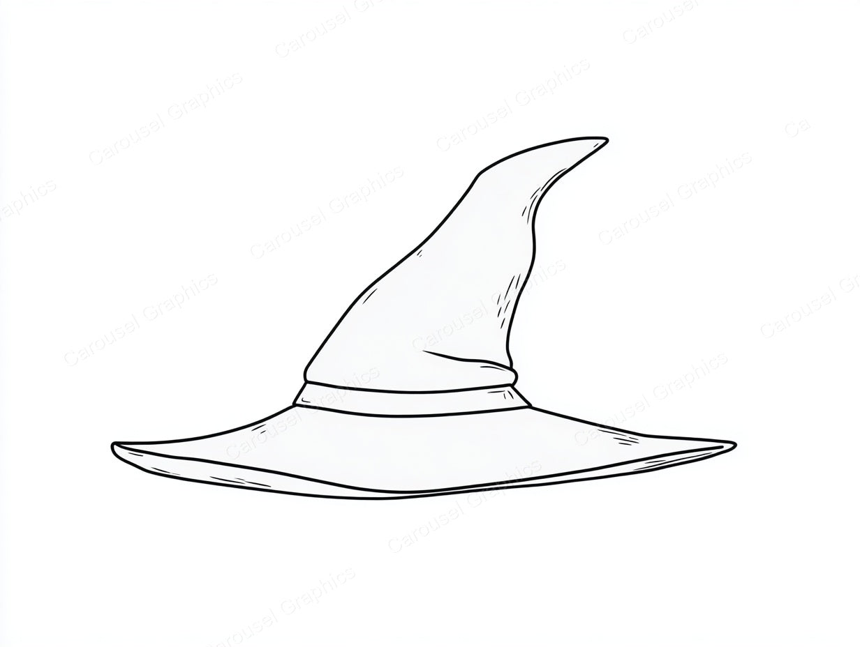 Witch Hat Vector Graphic preview