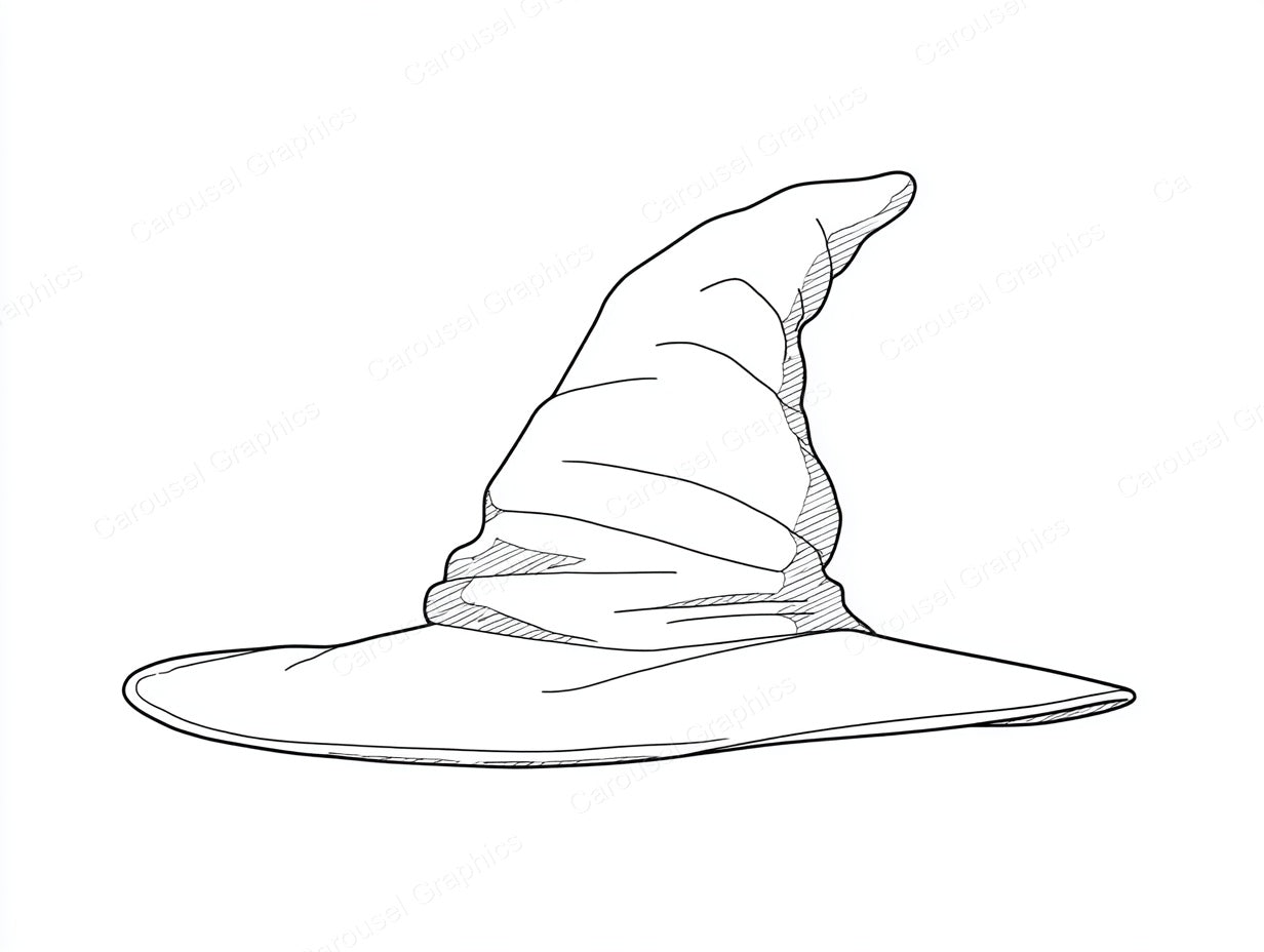 Witch Hat Vector Graphic preview