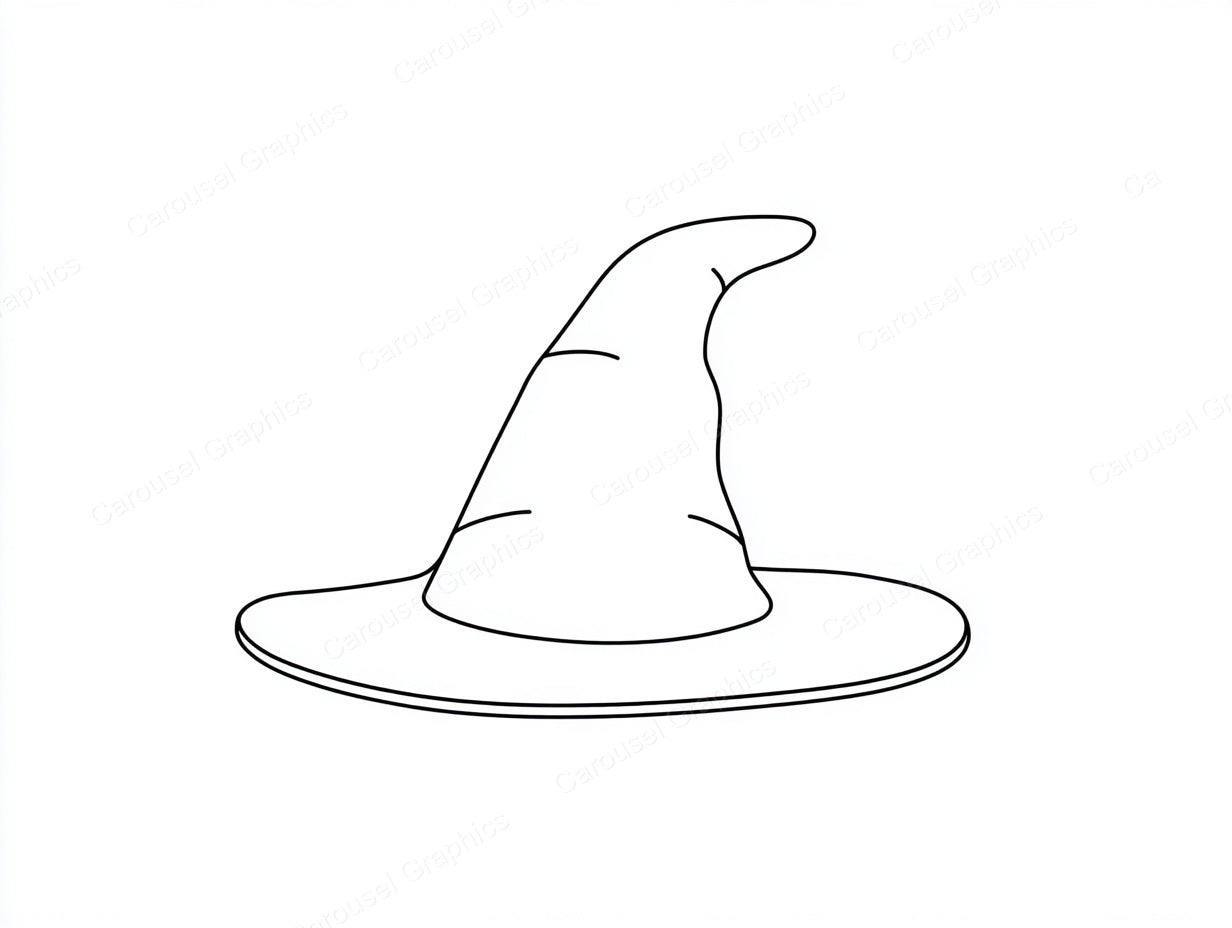 Witch Hat Vector Graphic preview