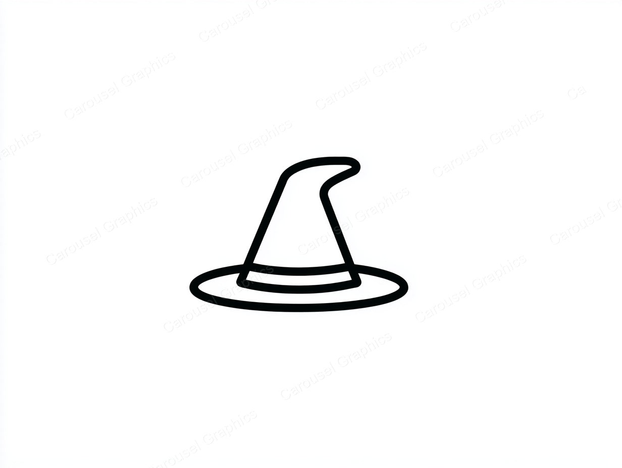 Witch Hat Vector Graphic preview