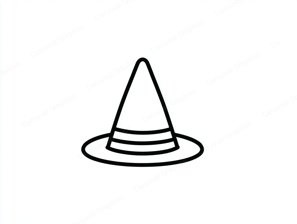 Witch Hat Vector Graphic preview