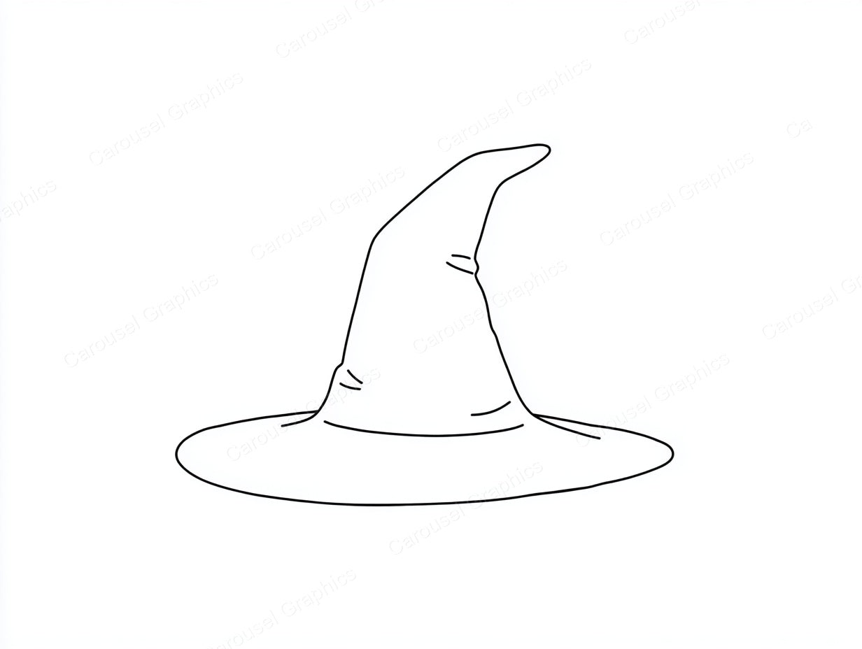 Witch Hat Vector Graphic preview
