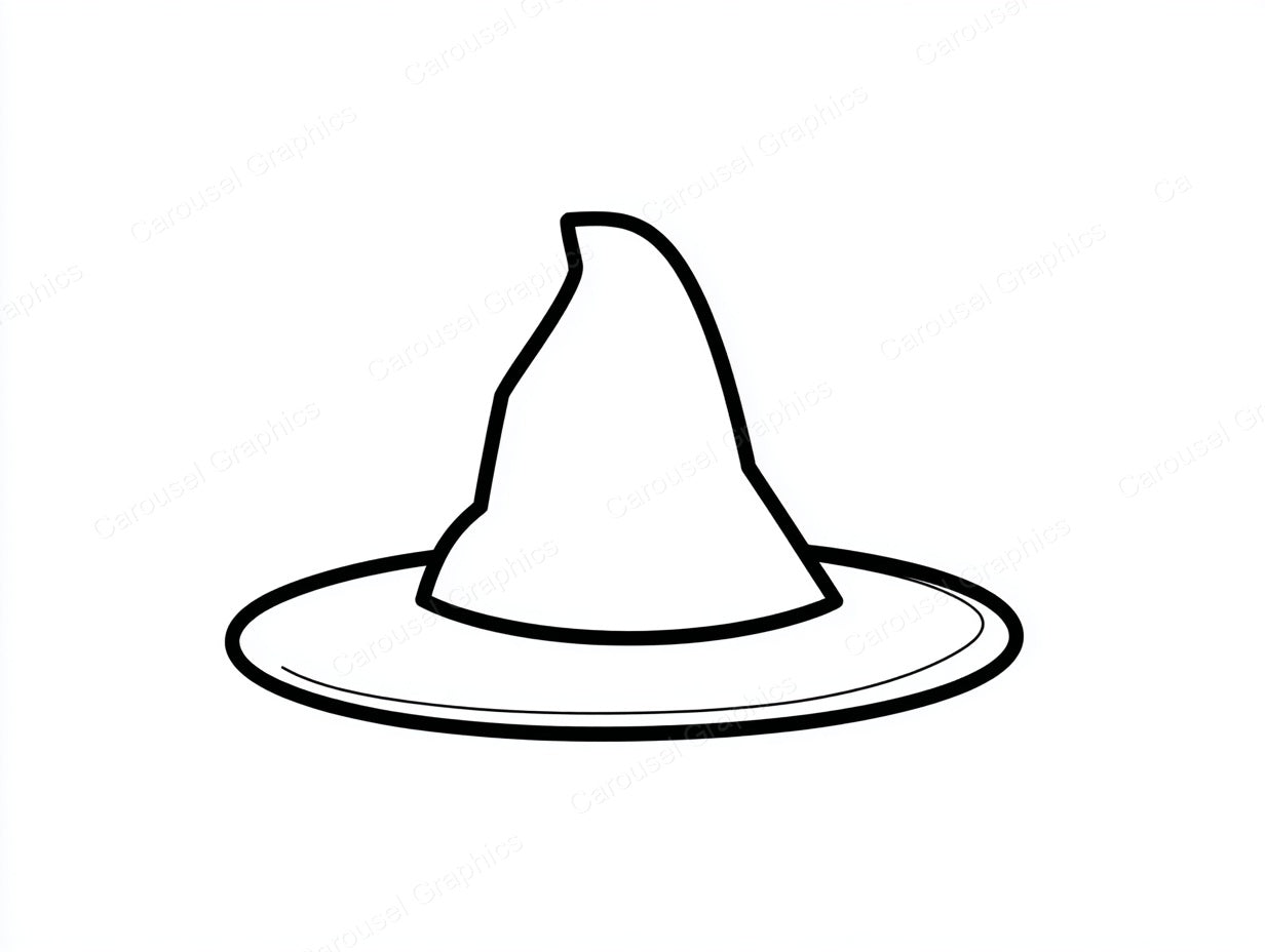 Witch Hat Vector Graphic preview