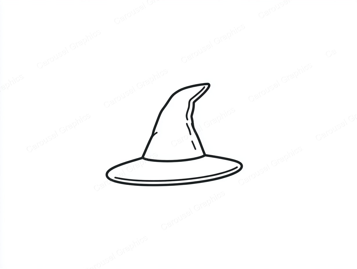 Witch Hat Vector Graphic preview
