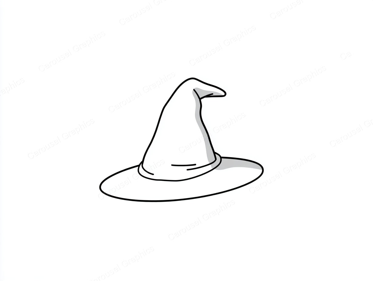 Witch Hat Vector Graphic preview