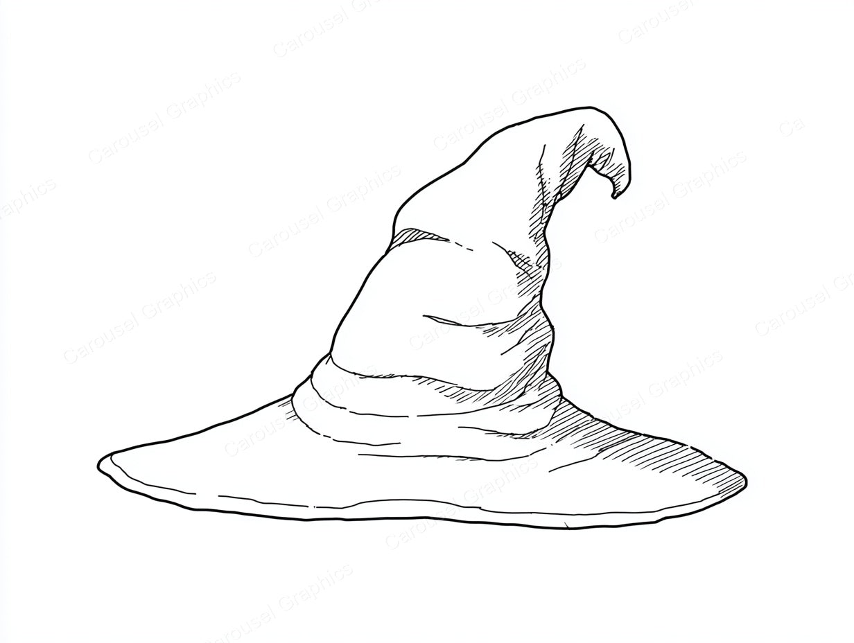Witch Hat Vector Graphic preview