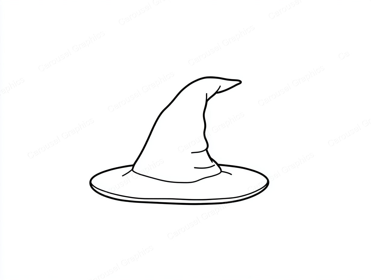 Witch Hat Vector Graphic preview