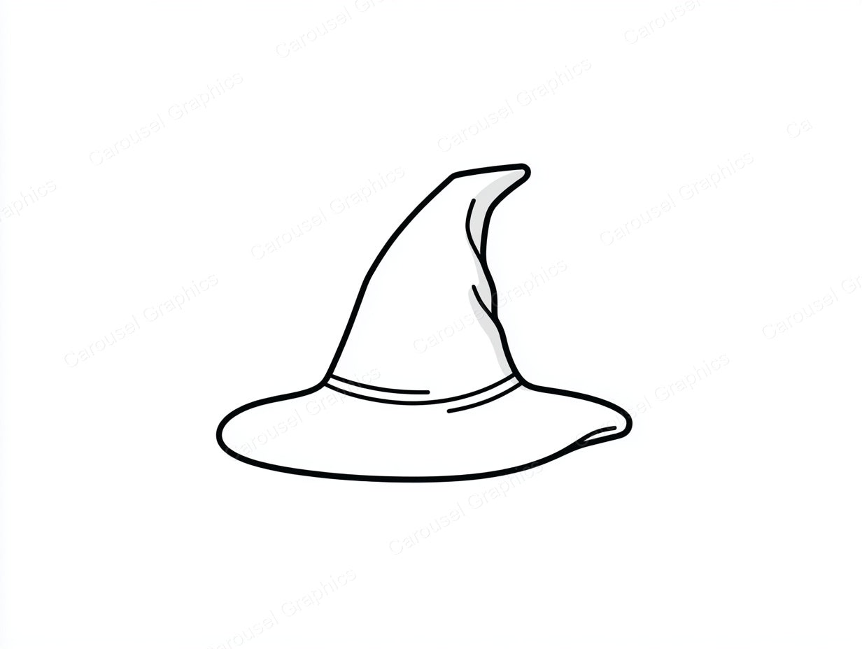 Witch Hat Vector Graphic preview