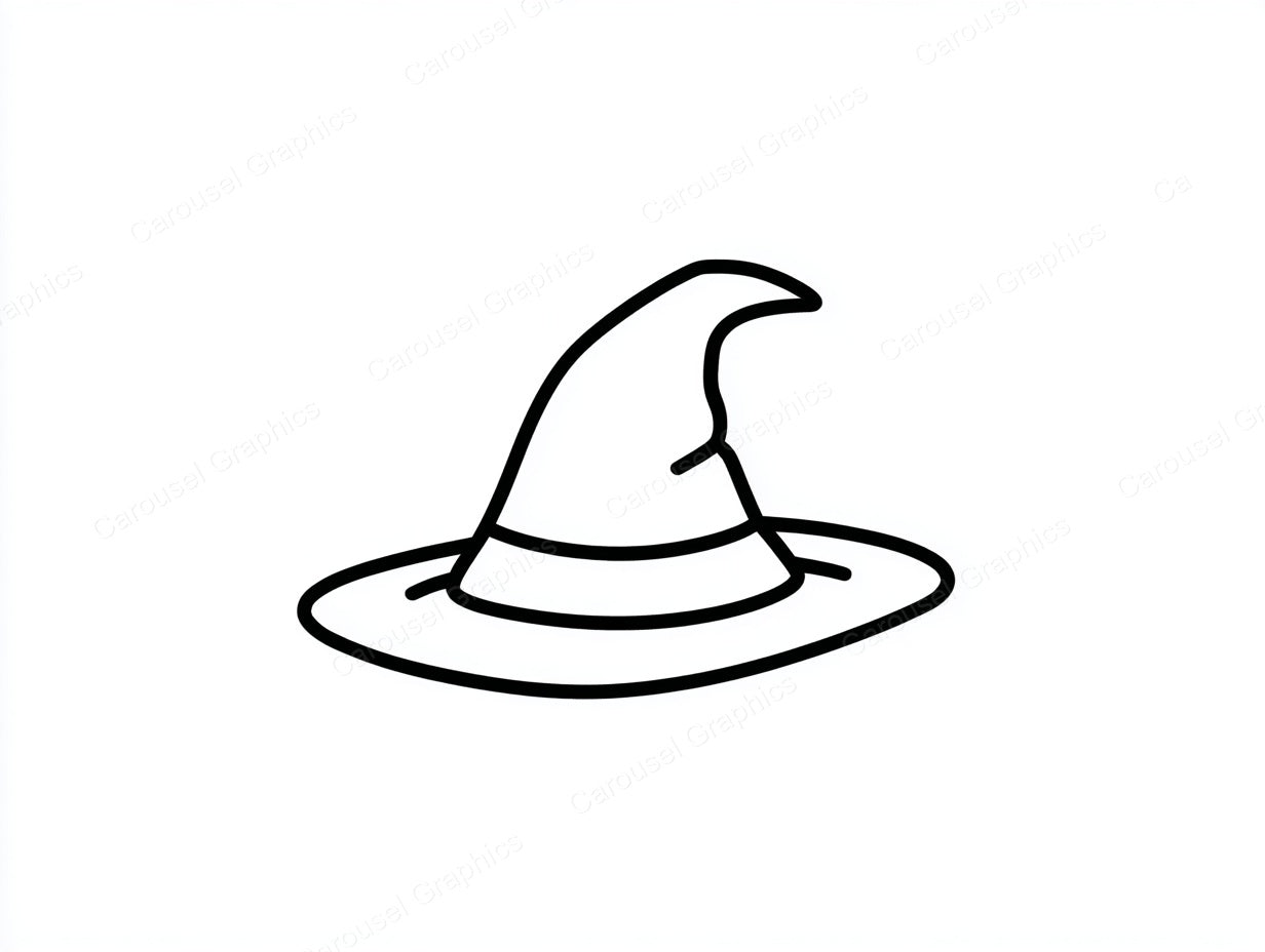 Witch Hat Vector Graphic preview