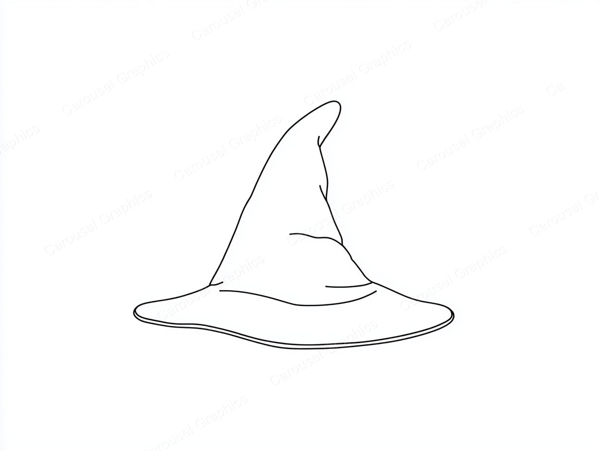 Witch Hat Vector Graphic preview