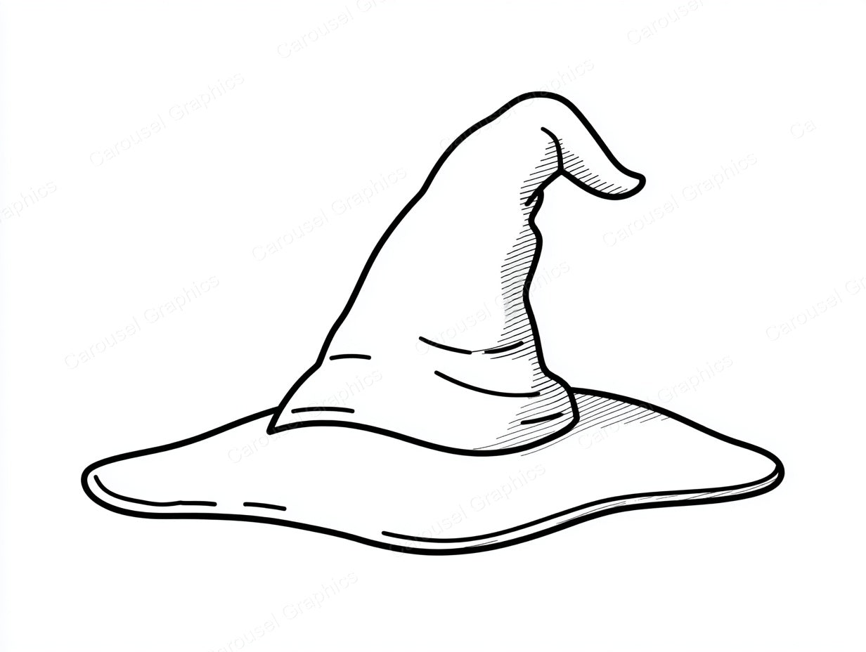 Witch Hat Vector Graphic preview