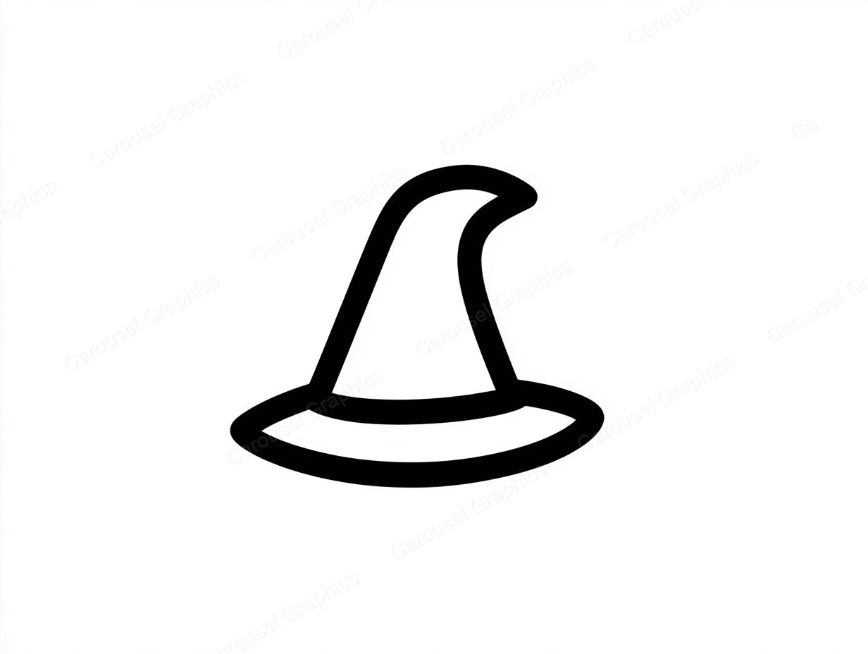Witch Hat Vector Graphic preview