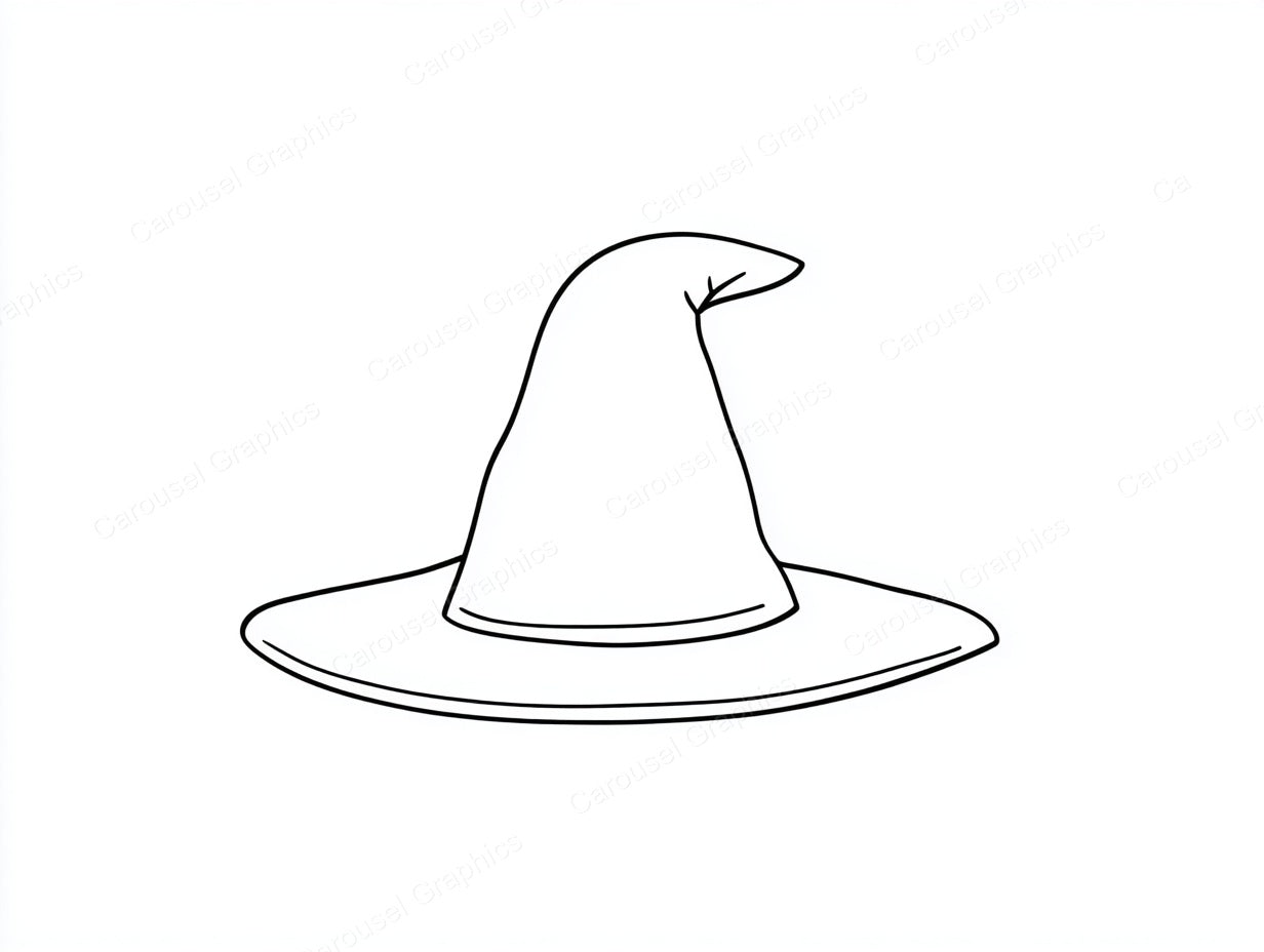 Witch Hat Vector Graphic preview