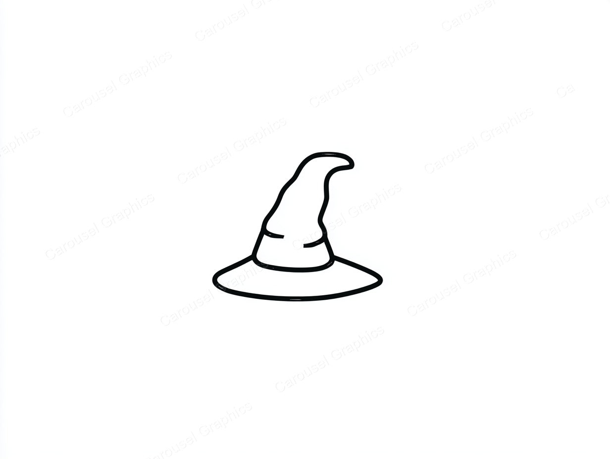 Witch Hat Vector Graphic preview