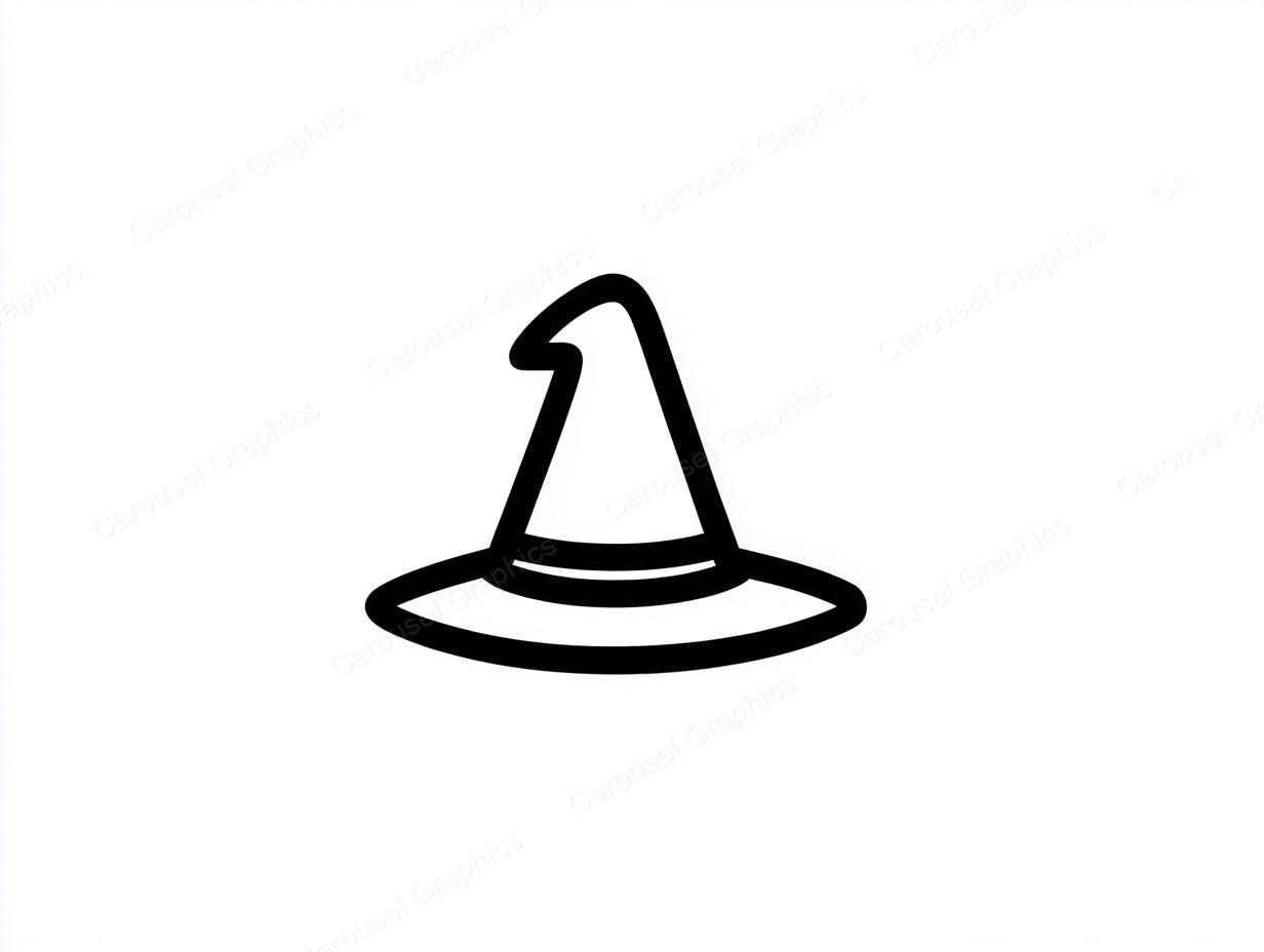Witch Hat Vector Graphic preview