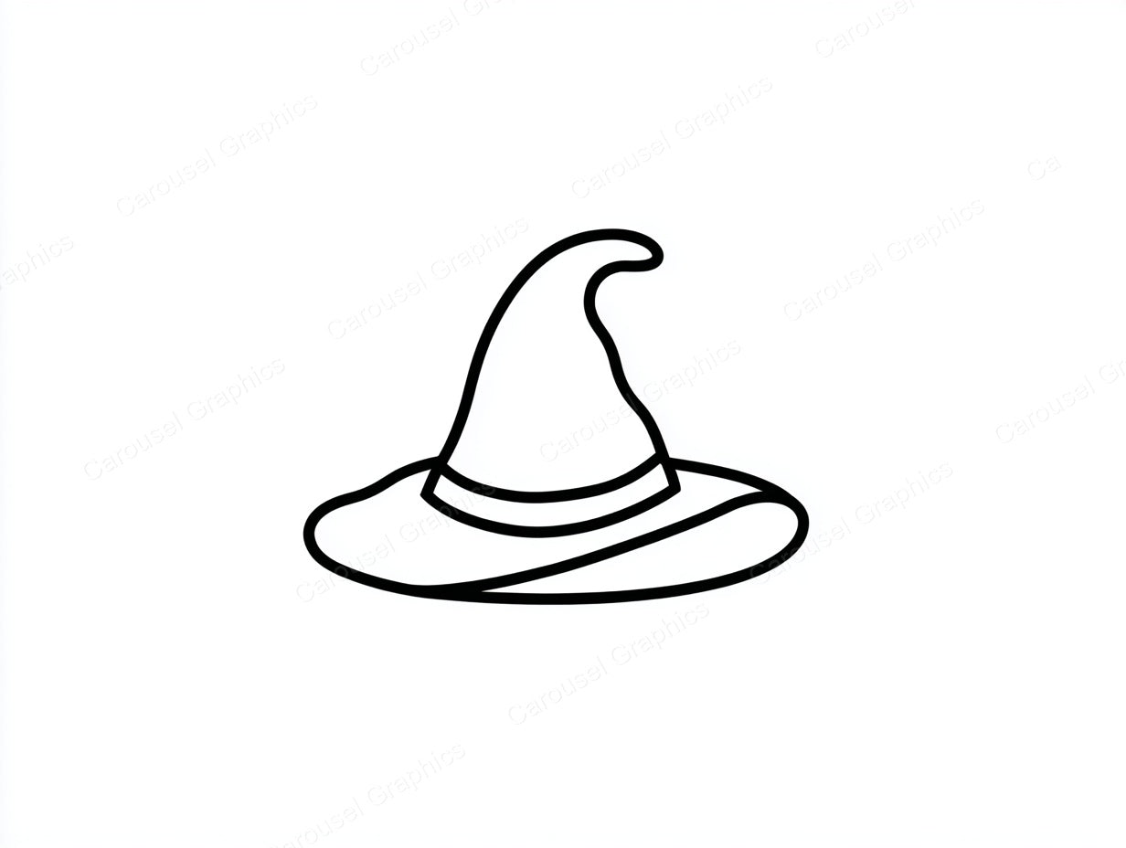 Witch Hat Vector Graphic preview