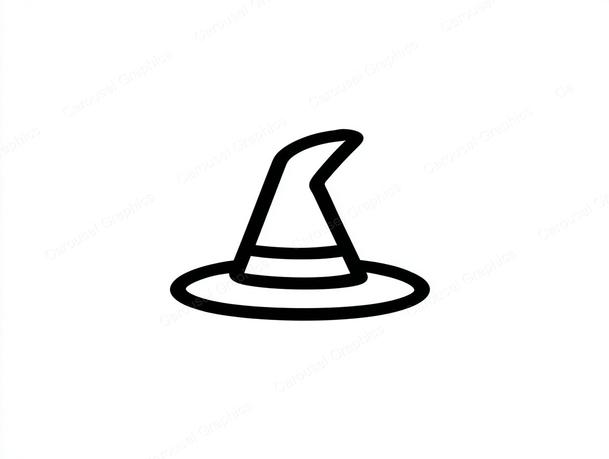 Witch Hat Vector Graphic preview