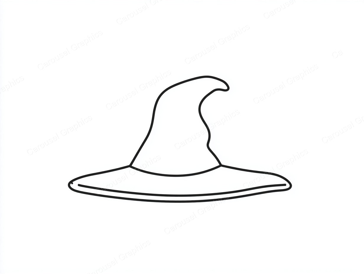 Witch Hat Vector Graphic preview