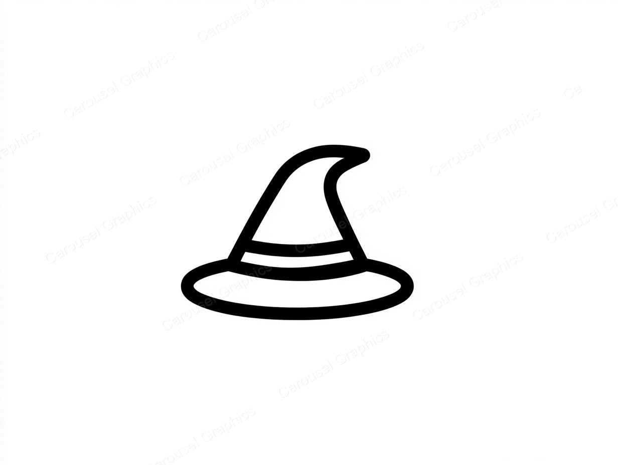 Witch Hat Vector Graphic preview