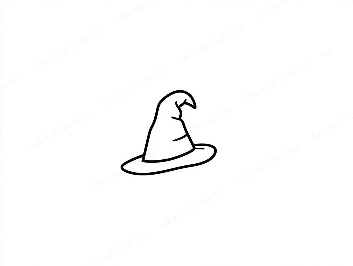 Witch Hat Vector Graphic preview
