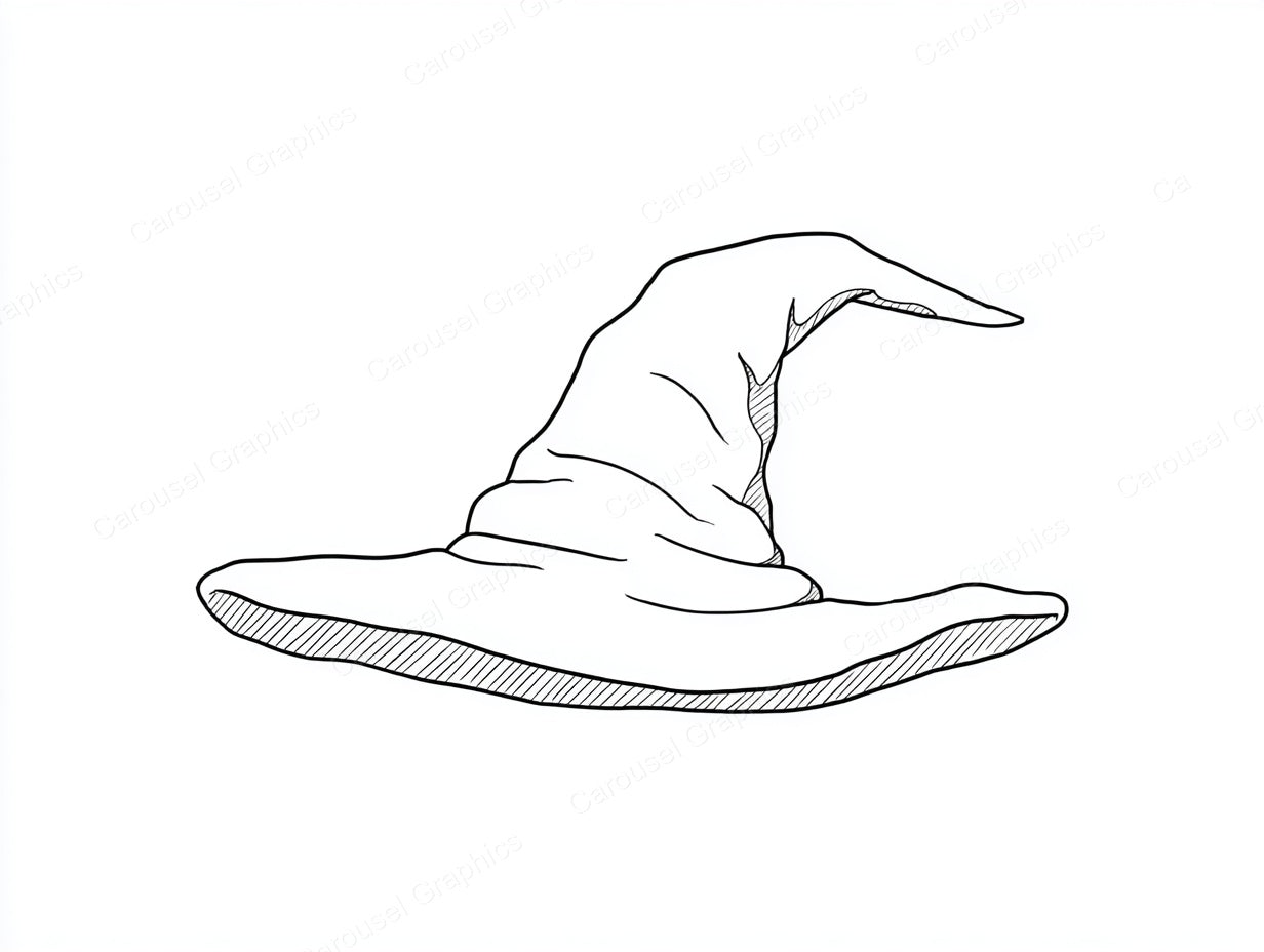 Witch Hat Vector Graphic preview