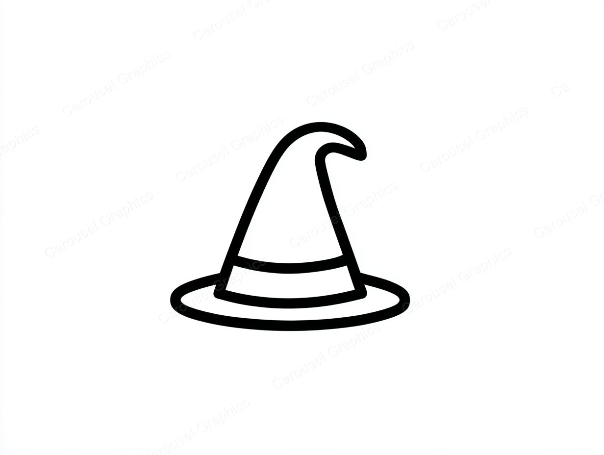 Witch Hat Vector Graphic preview