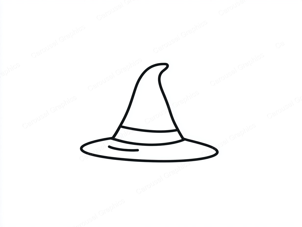 Witch Hat Vector Graphic preview