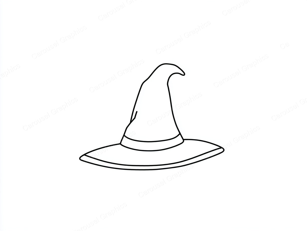 Witch Hat Vector Graphic preview