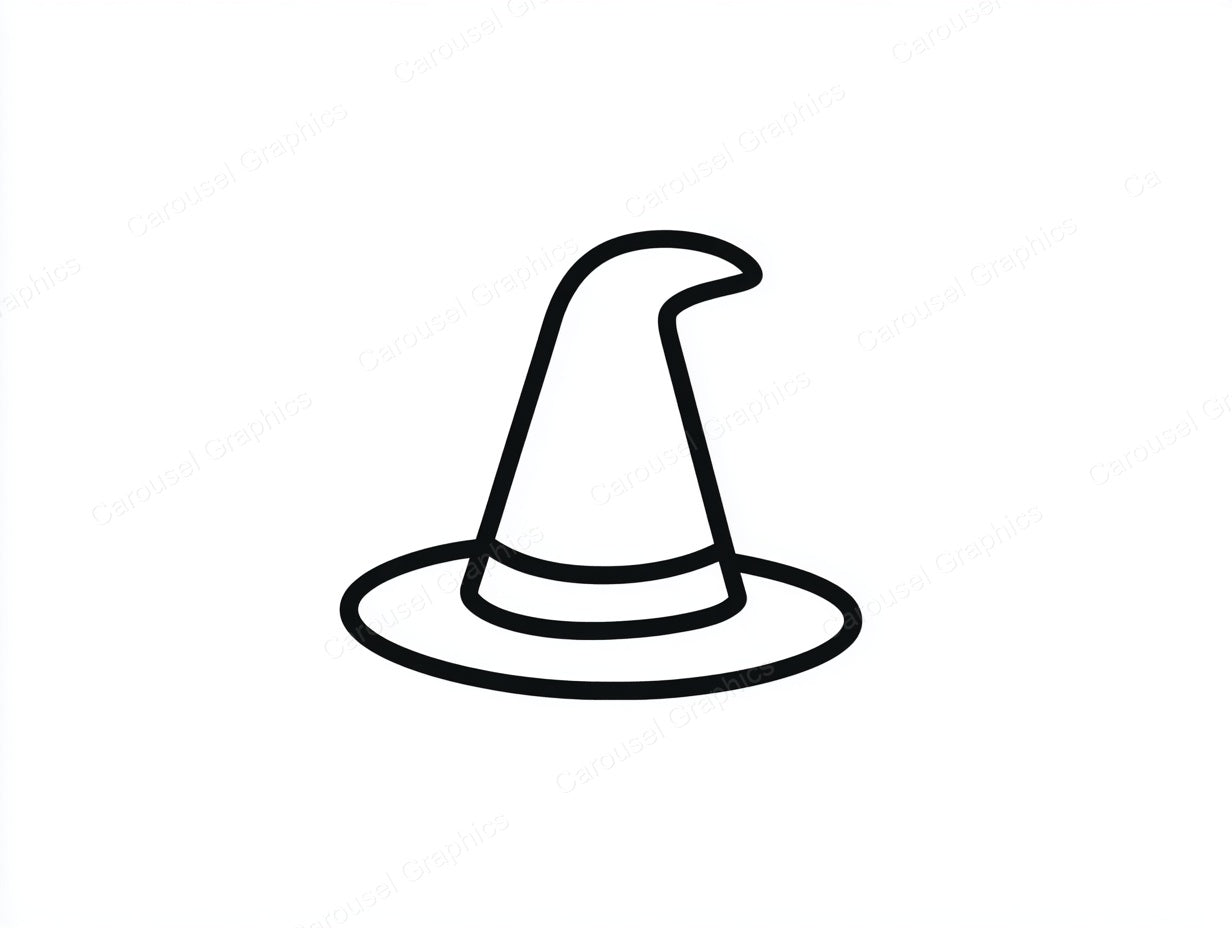Witch Hat Vector Graphic preview