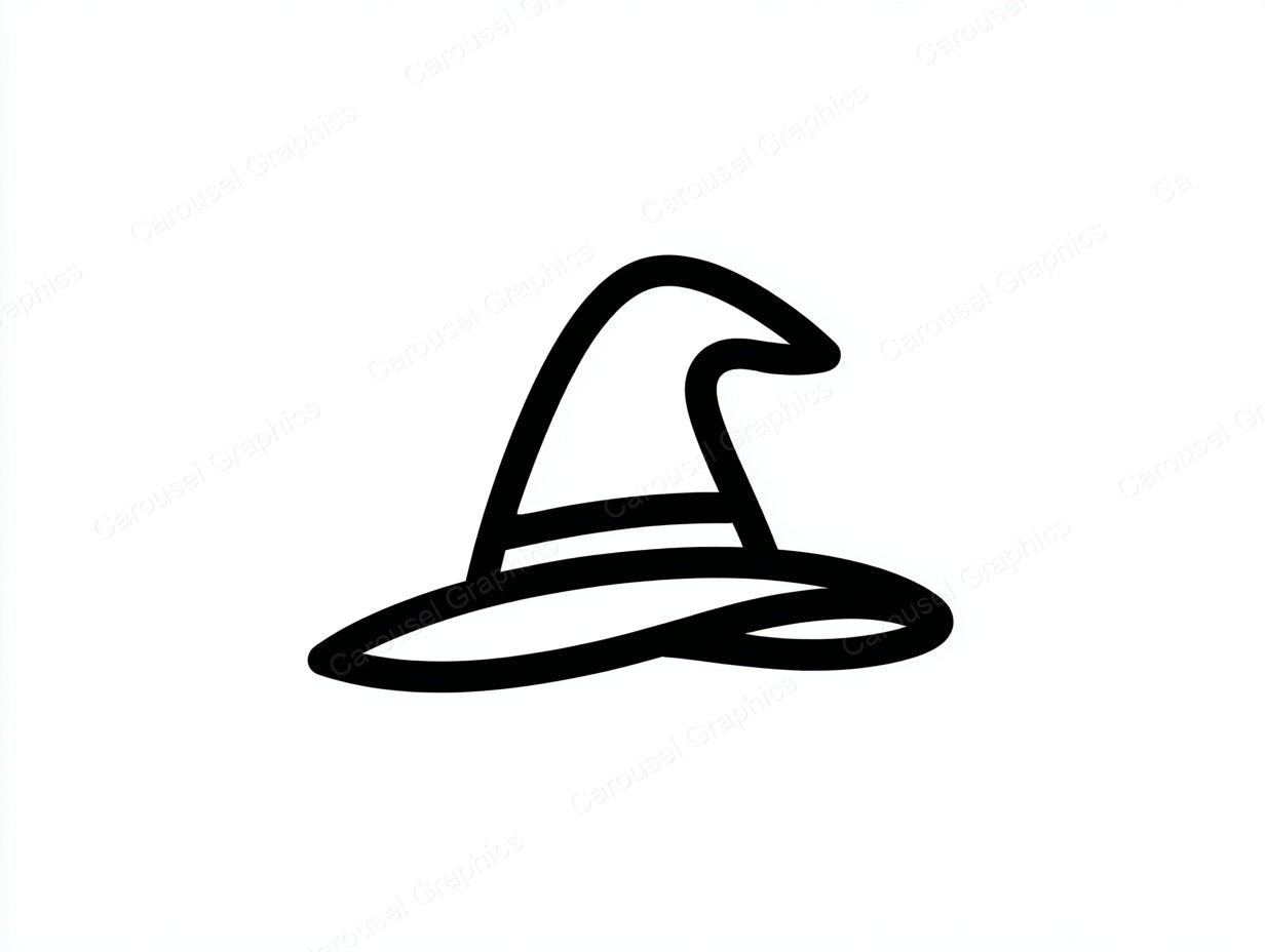Witch Hat Vector Graphic preview