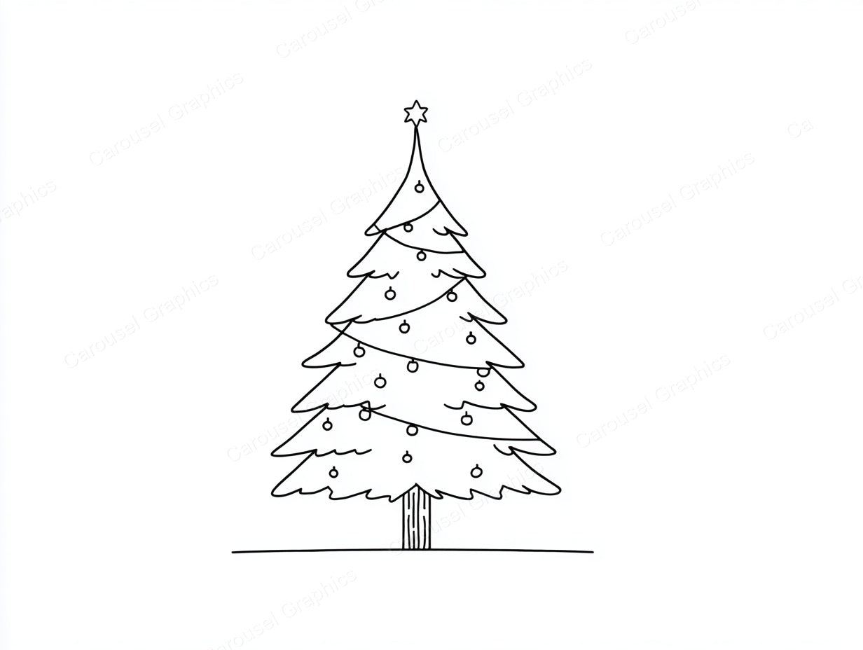 Christmas Tree Vector Graphic preview