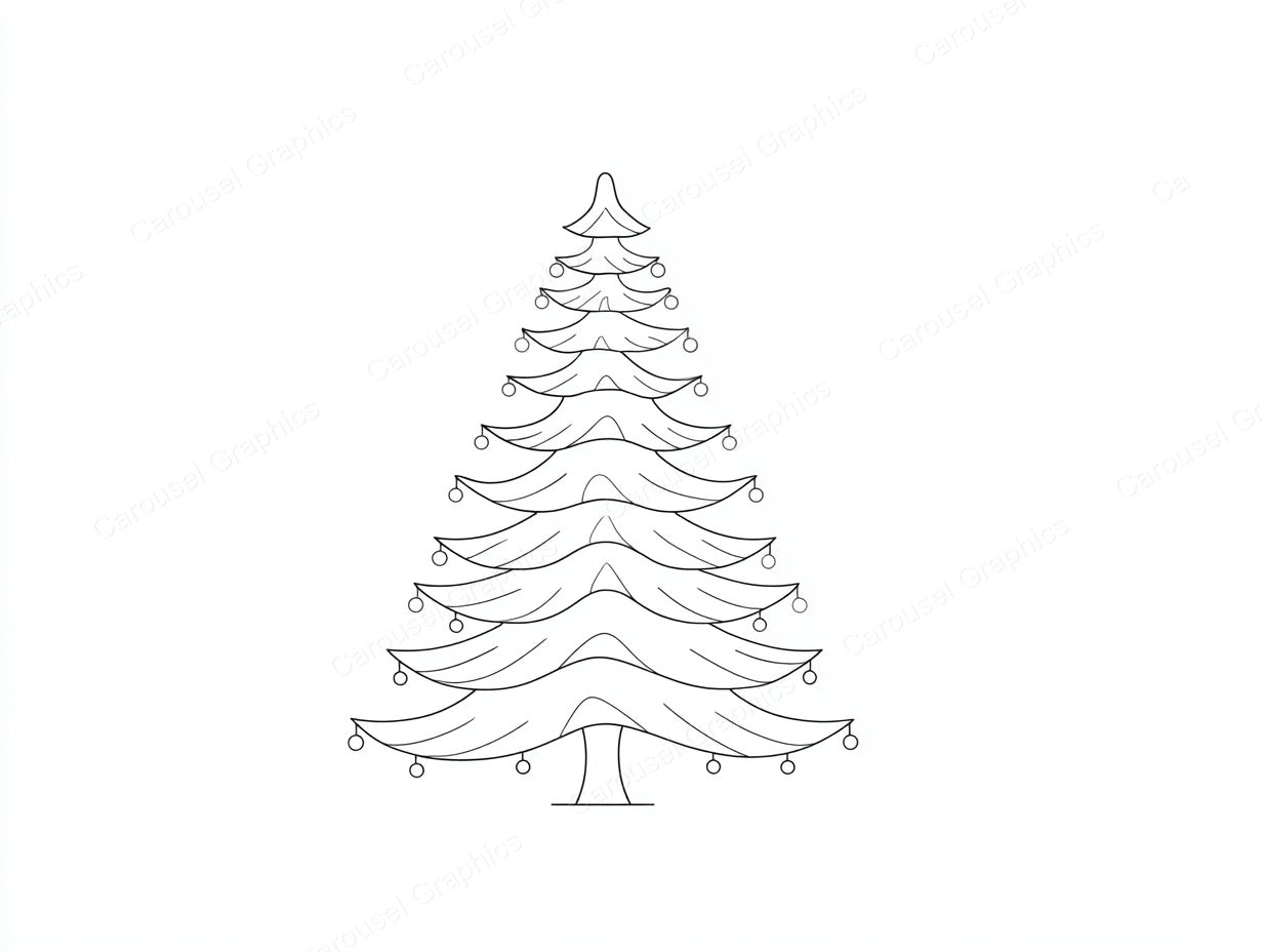 Christmas Tree Vector Graphic preview