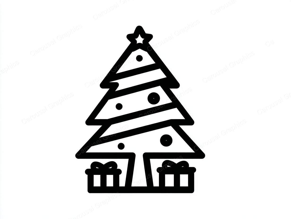 Christmas Tree Vector Graphic preview