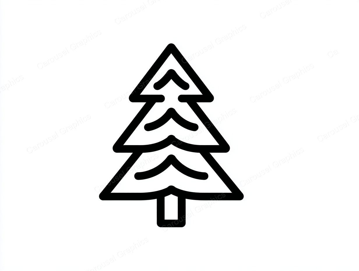 Christmas Tree Vector Graphic preview
