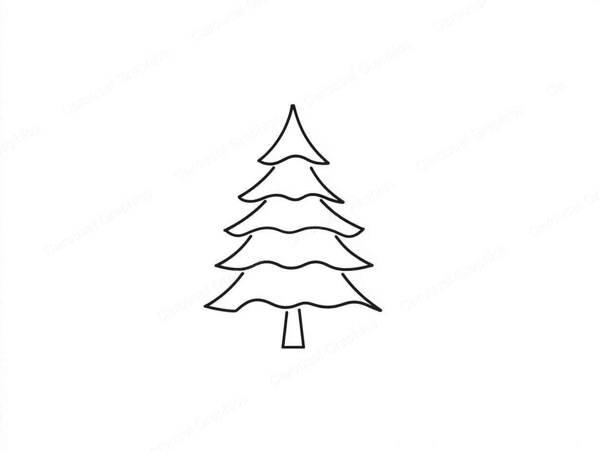 Christmas Tree Vector Graphic preview