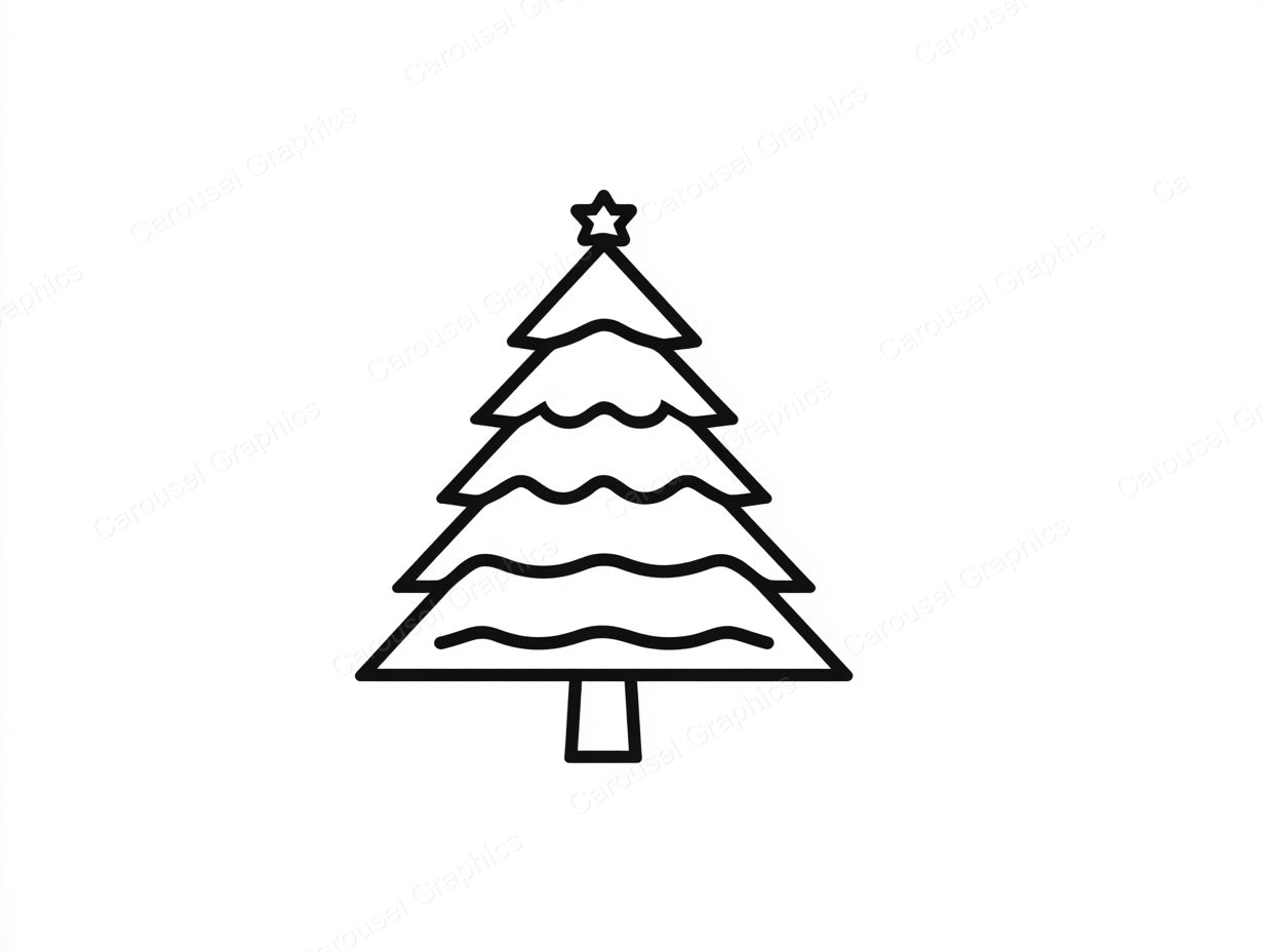 Christmas Tree Vector Graphic preview