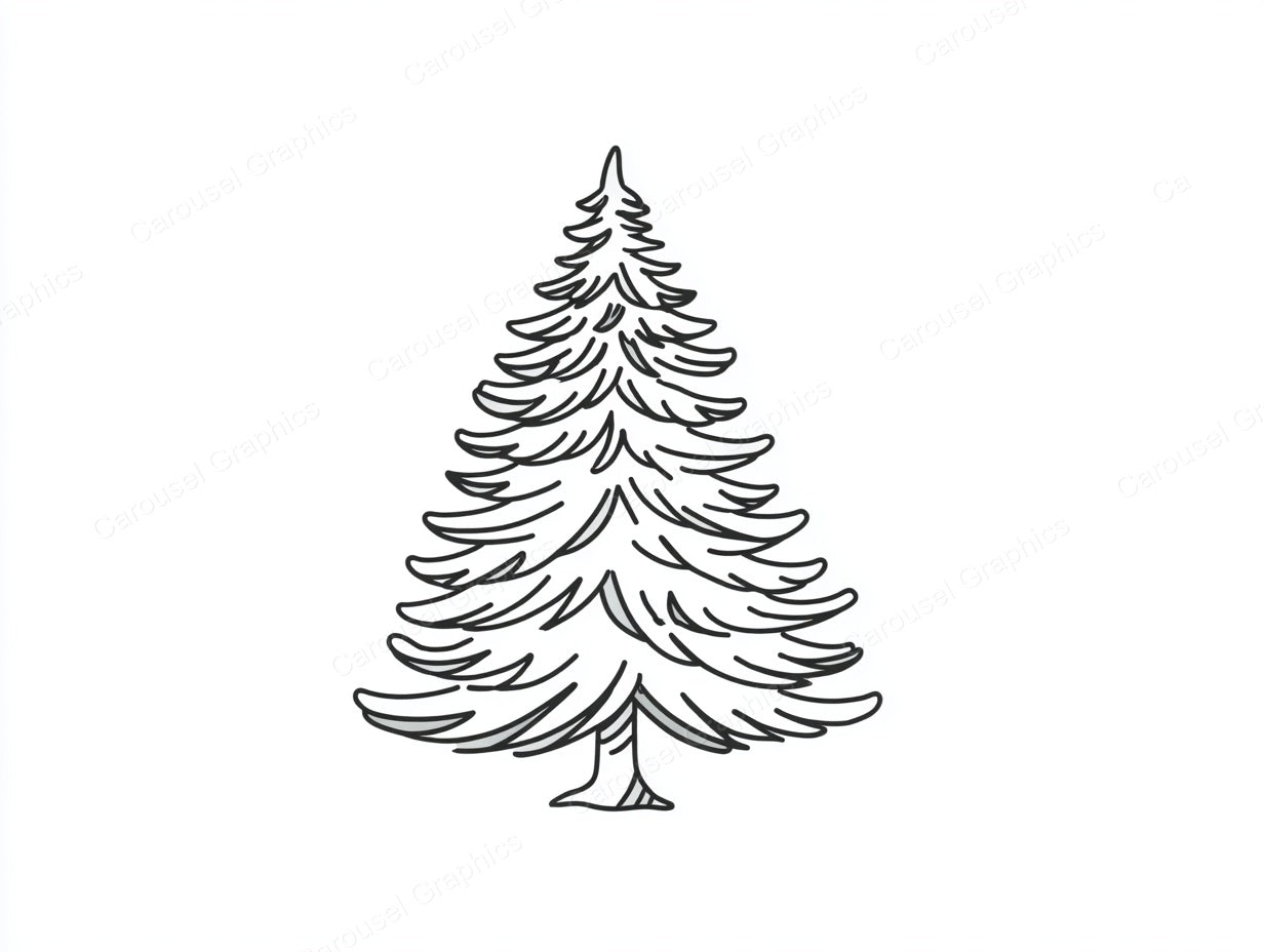 Christmas Tree Vector Graphic preview