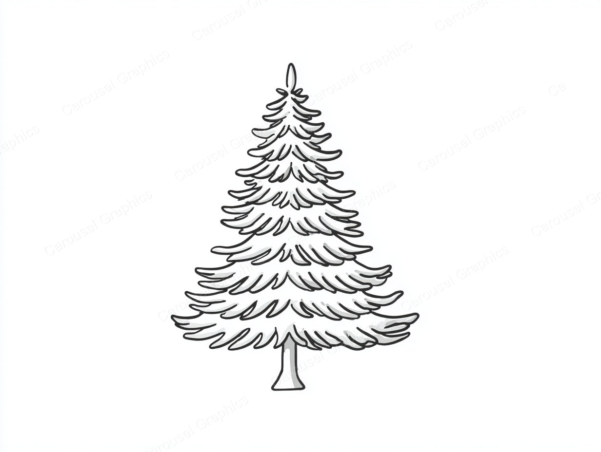 Christmas Tree Vector Graphic preview