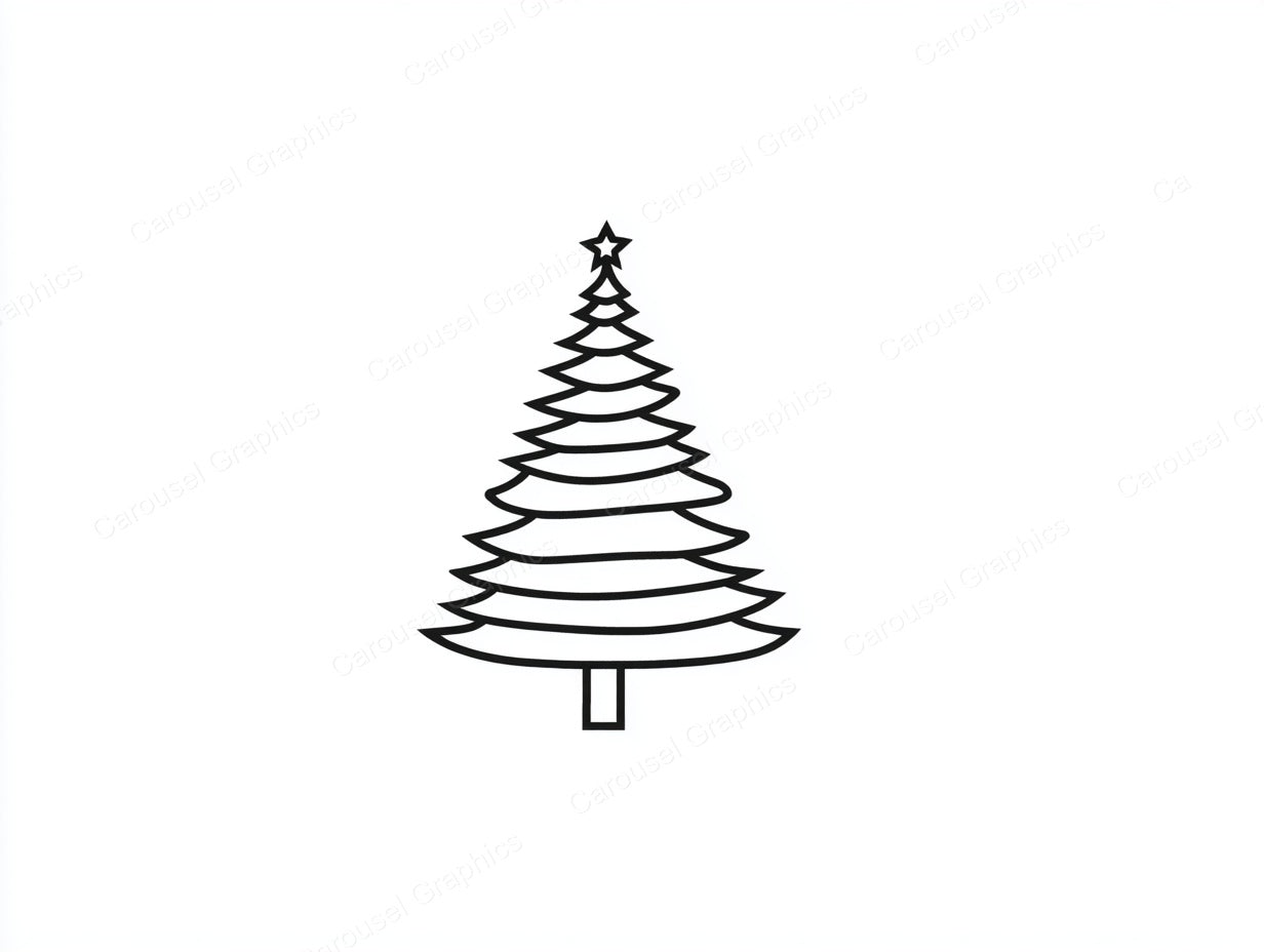 Christmas Tree Vector Graphic preview