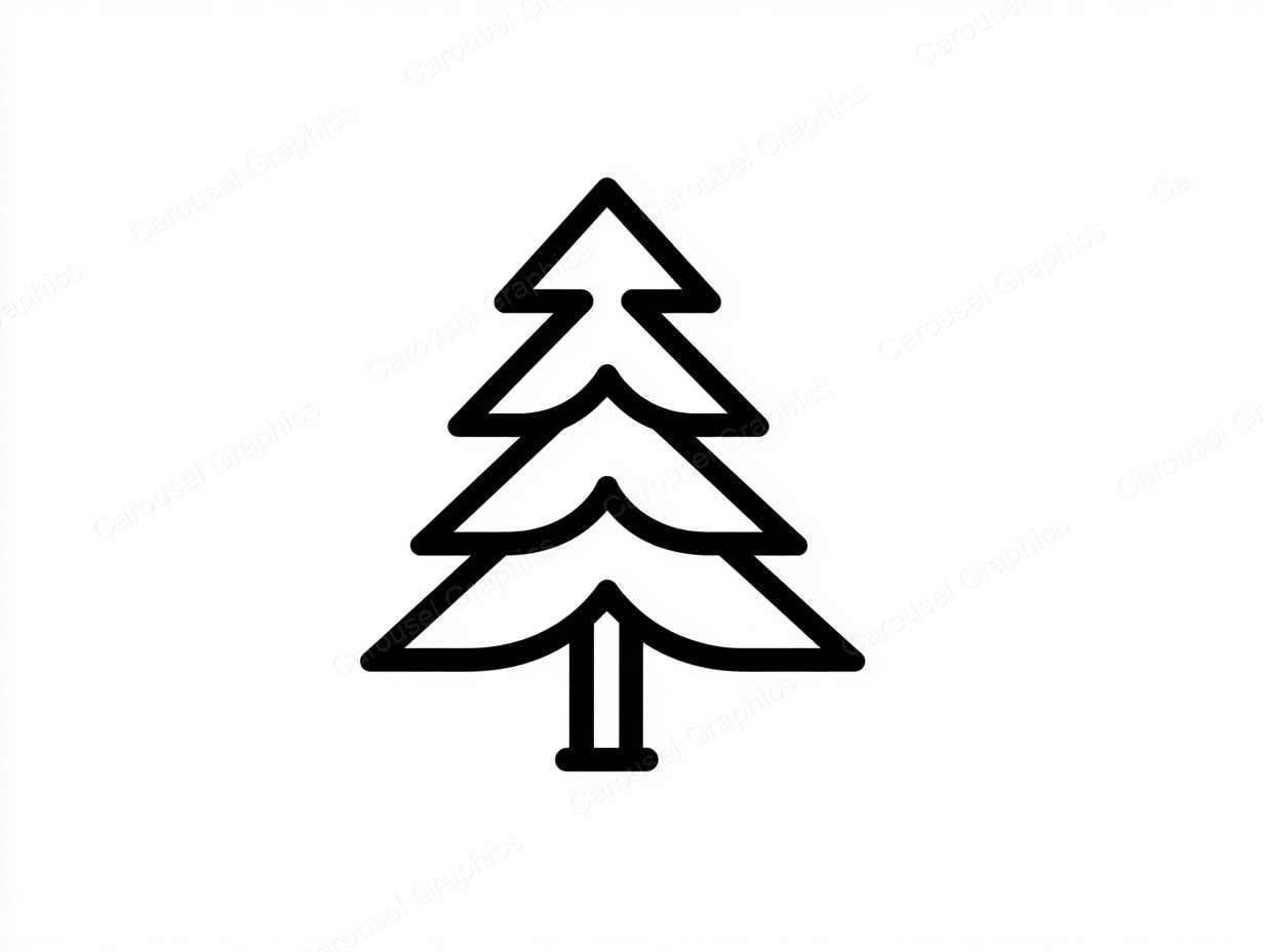Christmas Tree Vector Graphic preview