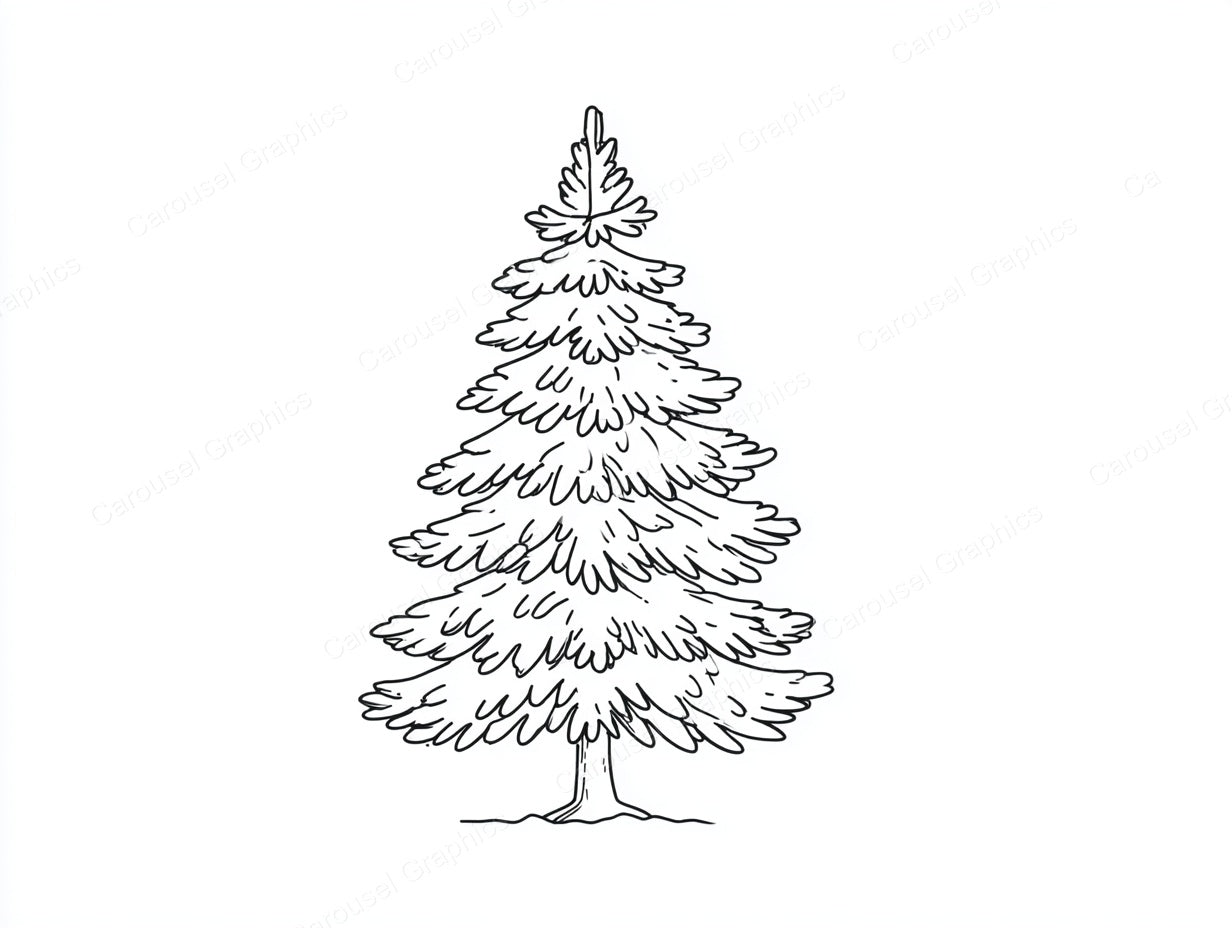 Christmas Tree Vector Graphic preview