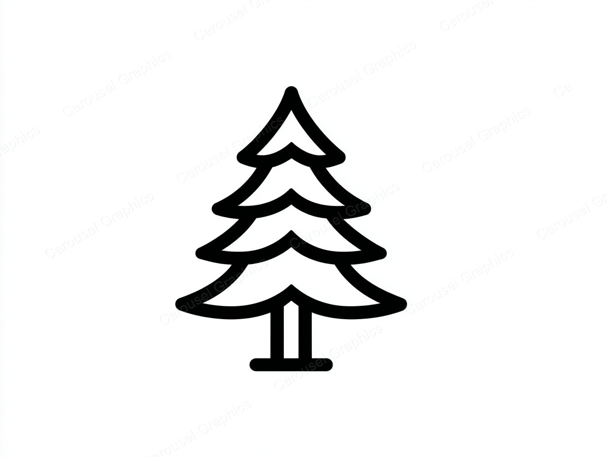 Christmas Tree Vector Graphic preview