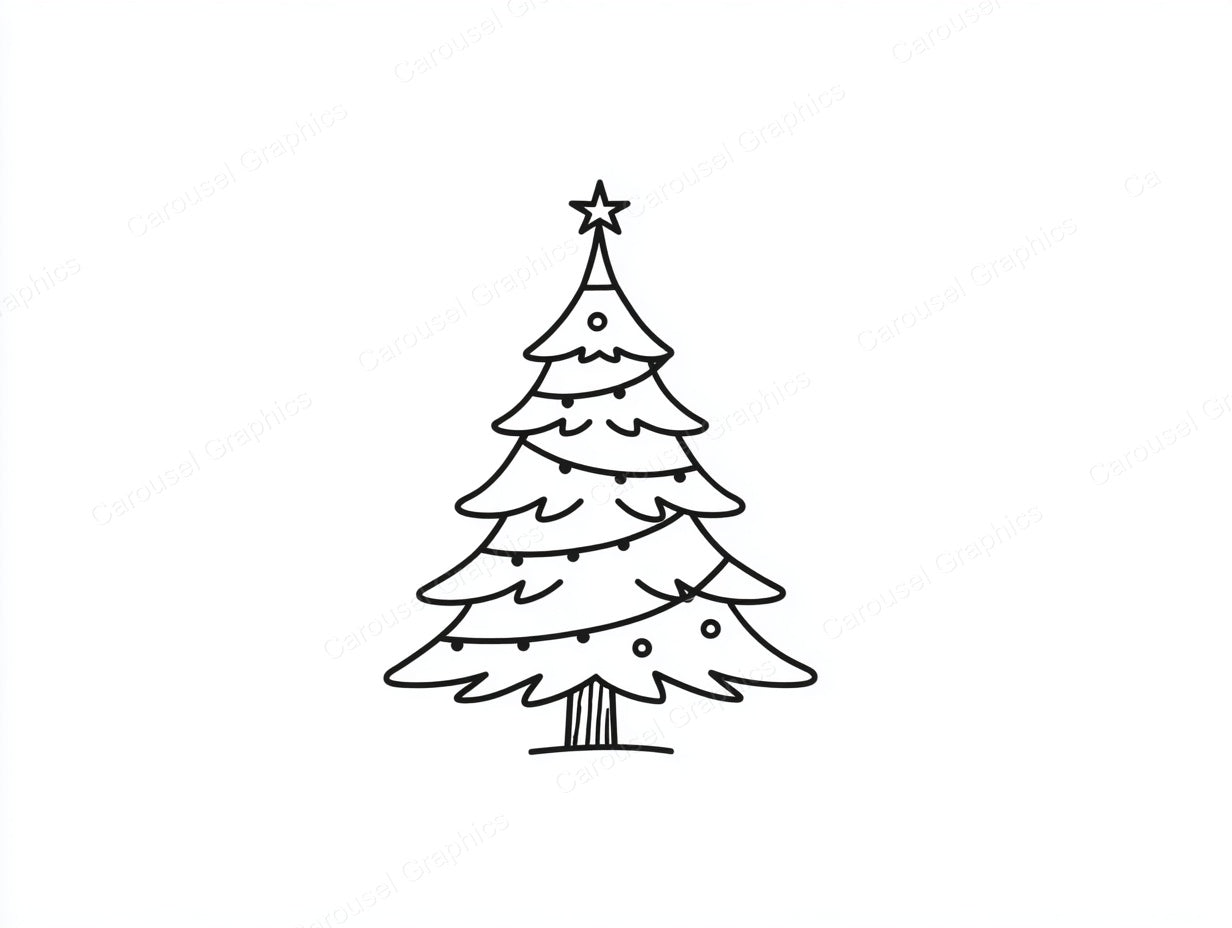 Christmas Tree Vector Graphic preview