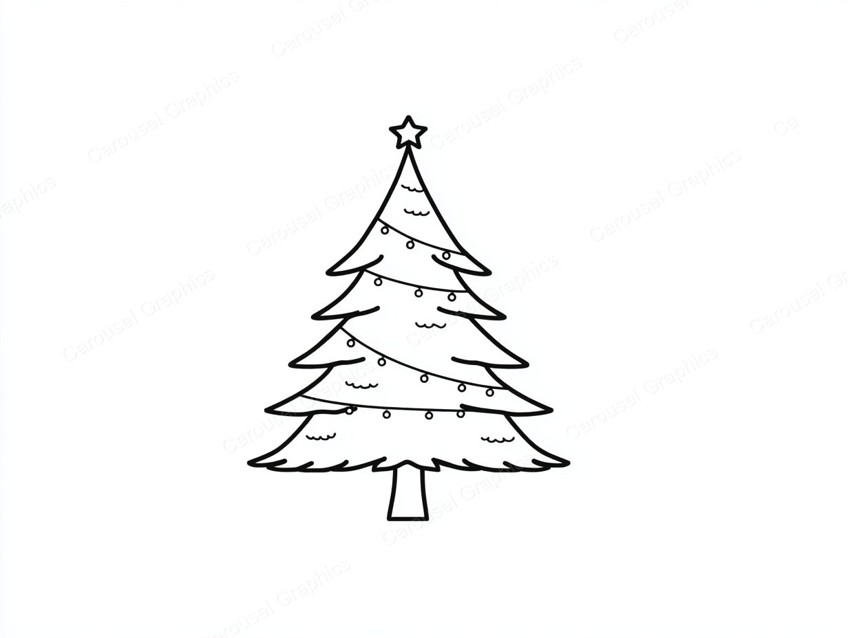 Christmas Tree Vector Graphic preview
