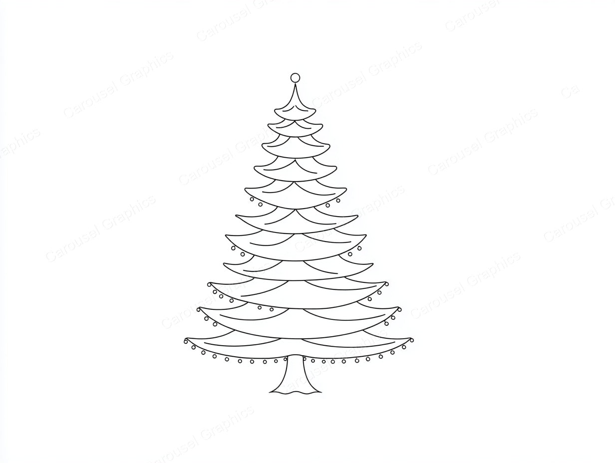 Christmas Tree Vector Graphic preview