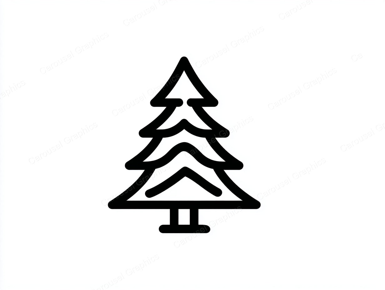 Christmas Tree Vector Graphic preview