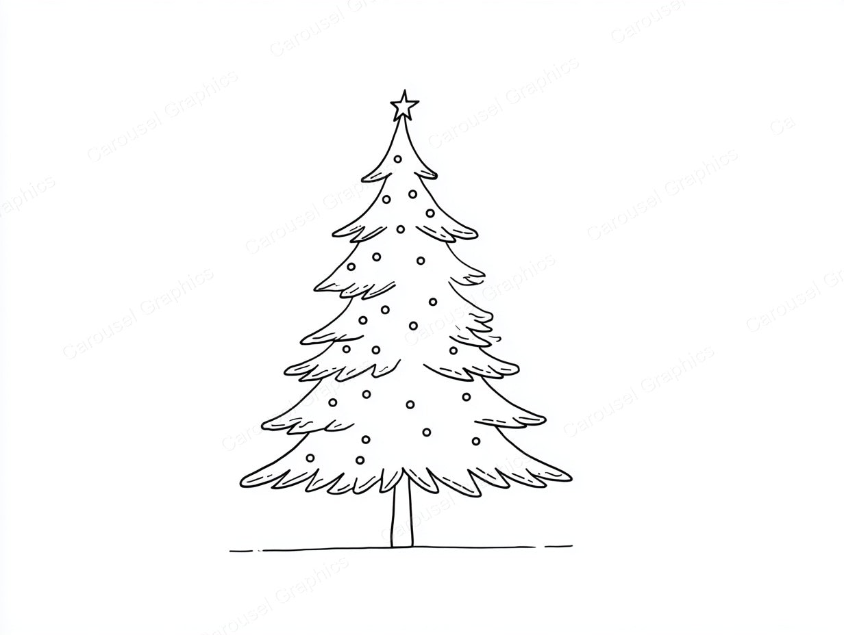 Christmas Tree Vector Graphic preview